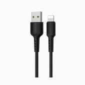 Кабель USB - Apple lightning Borofone BX16 Easy  100см 2A  (black)