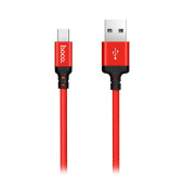 Кабель USB - Type-C Hoco X14 Times Speed  100см 3A  (red/black)