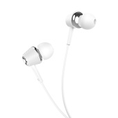 Проводные наушники с микрофоном внутриканальные Hoco M70 Graceful universal Jack 3,5  (white)