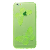 Чехол-накладка - SC040 бабочки для "Apple iPhone 6 Plus/iPhone 6S Plus" (green) ..