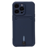 Чехол-накладка - SC304 с картхолдером для "Apple iPhone 13 Pro" (dark blue) (208485)