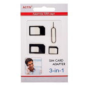 Адаптер для SIM-карты Activ 3 в 1 (nano/micro/mini) (black)