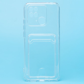 Чехол-накладка - SC276 с картхолдером для "Xiaomi Redmi 10C" (transparent) (210429)