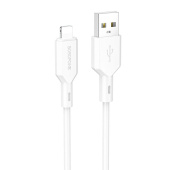 Кабель USB - Apple lightning Borofone BX70  100см 2,4A  (white)