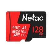 Карта флэш-памяти MicroSD 128 Гб Netac P500 Extreme Pro UHS-I (100 Mb/s) + SD адаптер (Class 10)