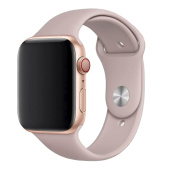 Ремешок - ApW Sport Band Apple Watch 42/44/45/49 mm силикон на кнопке (S) (beige)