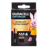 Батарейка AAA Duracell LR03 OPTIMUM (4-BL) (4/32/16896)