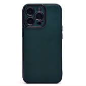 Чехол-накладка - PC084 экокожа для "Apple iPhone 13 Pro" (green) (219665)