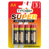 Батарейка AA Трофи R6 Super Heavy Duty (4-BL) (40/720)