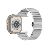 Ремешок - ApW34 металл блочный на застежке Apple Watch 38/40/41мм (silver)