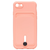 Чехол-накладка - SC304 с картхолдером для "Apple iPhone 7/iPhone 8/iPhone SE 2020" (light pink) (208