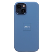 Чехол-накладка ORG Silicone Case SafeMag с анимацией для "Apple iPhone 15" (winter blue)