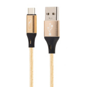 Кабель USB - Type-C SKYDOLPHIN S55T  100см 2,4A  (gold)