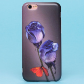 Чехол-накладка - SC185 для "Apple iPhone 6/iPhone 6S" (006) (black/blue)