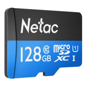 Карта флэш-памяти MicroSD 128 Гб Netac P500  Standard  UHS-I (90 Mb/s) без адаптера (Class 1class 10