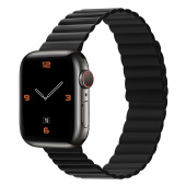 Ремешок - ApW32 Apple Watch 42/44/45/49 mm силикон на магните (black)