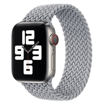 Ремешок - ApW14 Apple Watch 42/44/45мм текстиль (L) (gray)