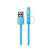 Кабель USB - Multi connector Remax RC-020t Aurora  100см 1,5A  (blue)