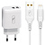 Адаптер Сетевой с кабелем SKYDOLPHIN SC22EBL 2USB 2,1A/10W (USB/Lightning) (white)