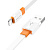 Кабель USB - Apple lightning Borofone BX89  100см 2,4A  (white/orange)