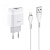 Адаптер Сетевой с кабелем Hoco C73A Glorious 2USB 2,4A/10W (USB/Lightning) (white)