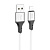 Кабель USB - Apple lightning Hoco X86 Spear  100см 2,4A  (white)