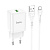 Адаптер Сетевой с кабелем Hoco N26 Maxim QC3.0 USB 18W (USB/Micro USB) (white)