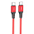 Кабель Type-C - Type-C Hoco X86 Spear PD 60W 100см 3A  (red)