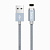 Кабель USB - Apple lightning Hoco U40A магнитный  100см 2A  (metal grey)