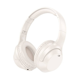 Bluetooth-наушники полноразмерные Borofone BO26 Delightful (milky white)