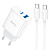 Адаптер Сетевой с кабелем Hoco C105A PD QC3.0 USB/Type-C 20W (Type-C/Lightning) (white)