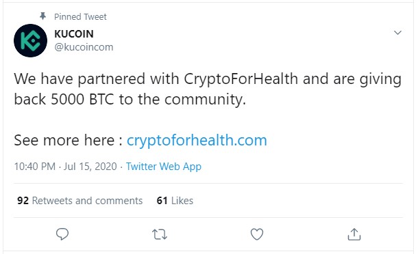 В Twitter биржи KUCOIN также был взломан.