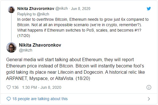 Сравнение биткоина с основоположниками интернета ARPANET Myspace и AltaVista