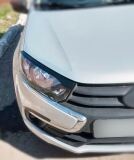 Накладки на передние фары (реснички) для Lada (ВАЗ) Granta  седан 2018-