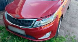 Накладки на фары (реснички) для Kia Rio 3 2015-2017 рестайлинг