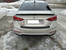 Накладка на задний бампер для Hyundai Solaris седан 2017-