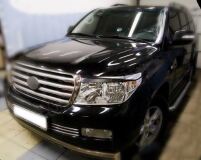 Накладки на фары (реснички) Toyota LAND CRUISER 200 2007-2012 дорестайлинг