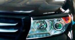Накладки на фары (реснички) Toyota LAND CRUISER 200 2007-2012 дорестайлинг