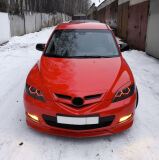 Реснички на фары для Mazda 3 хэтчбек 2003-2009