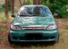 Накладки на передние фары (реснички) для Chevrolet Lanos 2005-2009