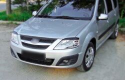 Накладки на передние фары (Реснички) Renault Logan 2004-2013, Lada Largus (универсал, фургон) 2012 - 2019, Largus Cross (универсал) 2014 - 2019