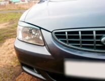 Реснички на фары для Hyundai Accent 1999-2012