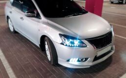 Реснички на фары NISSAN SENTRA 2014-2017