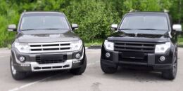 Реснички на фары для Mitsubishi Pajero 4 2006-2015