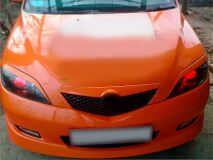 Реснички на фары для Mazda 2 2002-2007, Mazda Demio 2002-2005