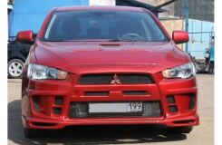 Передний бампер Extreme для Lancer X