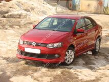 Юбка переднего бампера для VW Polo Sedan (2010-2015)