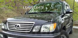 Реснички на фары для Lexus LX470 1998-2007 (абс, под покраску, 4 детали)