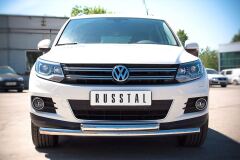 Защита переднего бампера D63/63 (дуга) для Volkswagen Tiguan Sport & Style (Trend & Fun) 2011-