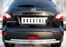 Защита заднего бампера D63/42 (дуга) для Nissan Qashqai +2 2010-